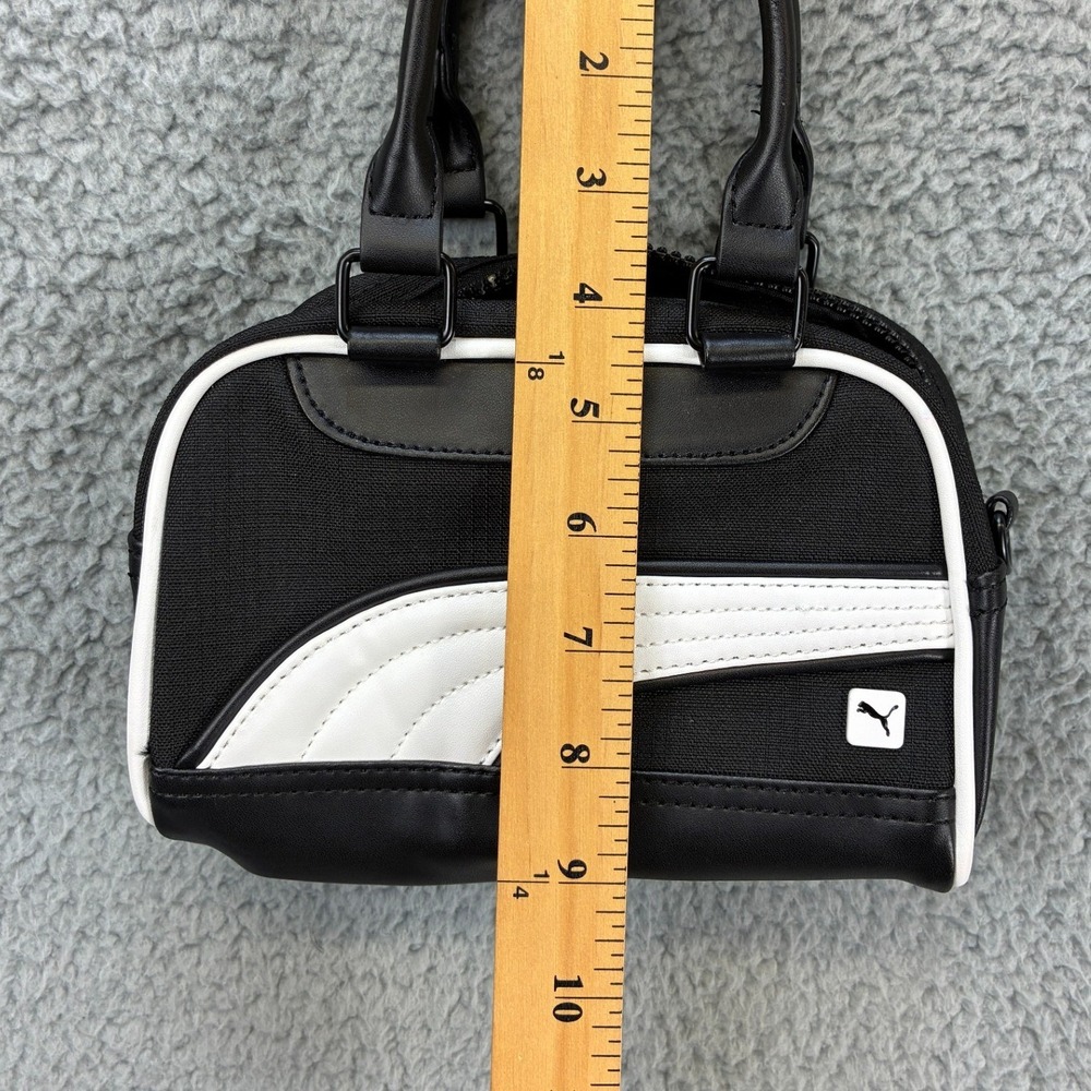 Puma Mini Grip Crossbody Bag Womens Black White Y2K Athleisure Purse - Picture 10 of 11